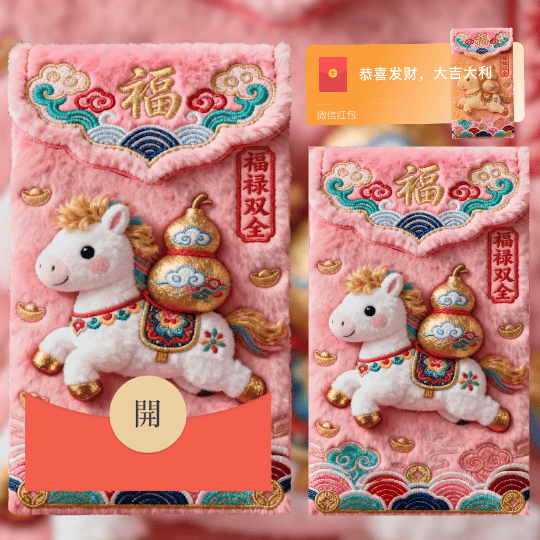 【卡密兑换】微信红包封面『马年红包/didi』官方卡密丨端内兑换丨24小时自助提卡！