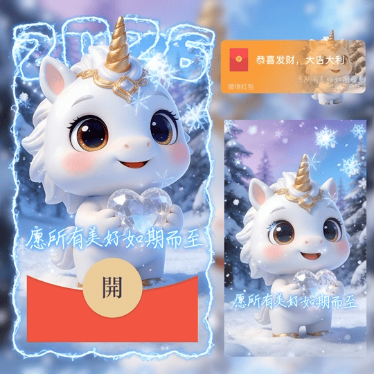 【卡密兑换】微信红包封面『愿所有美好如期而至/2026马年大吉/新年快乐/LM』